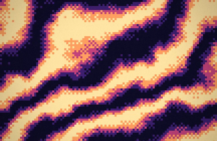 The same wallpaper with Bayer 8 dithering