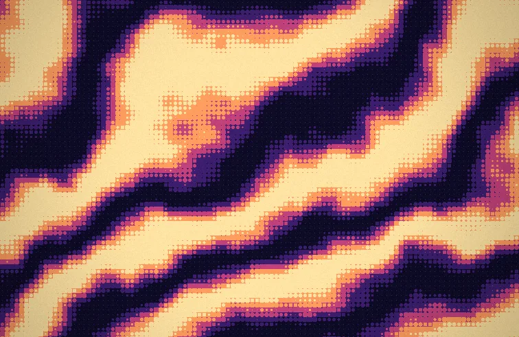 The same wallpaper with Halftone dithering